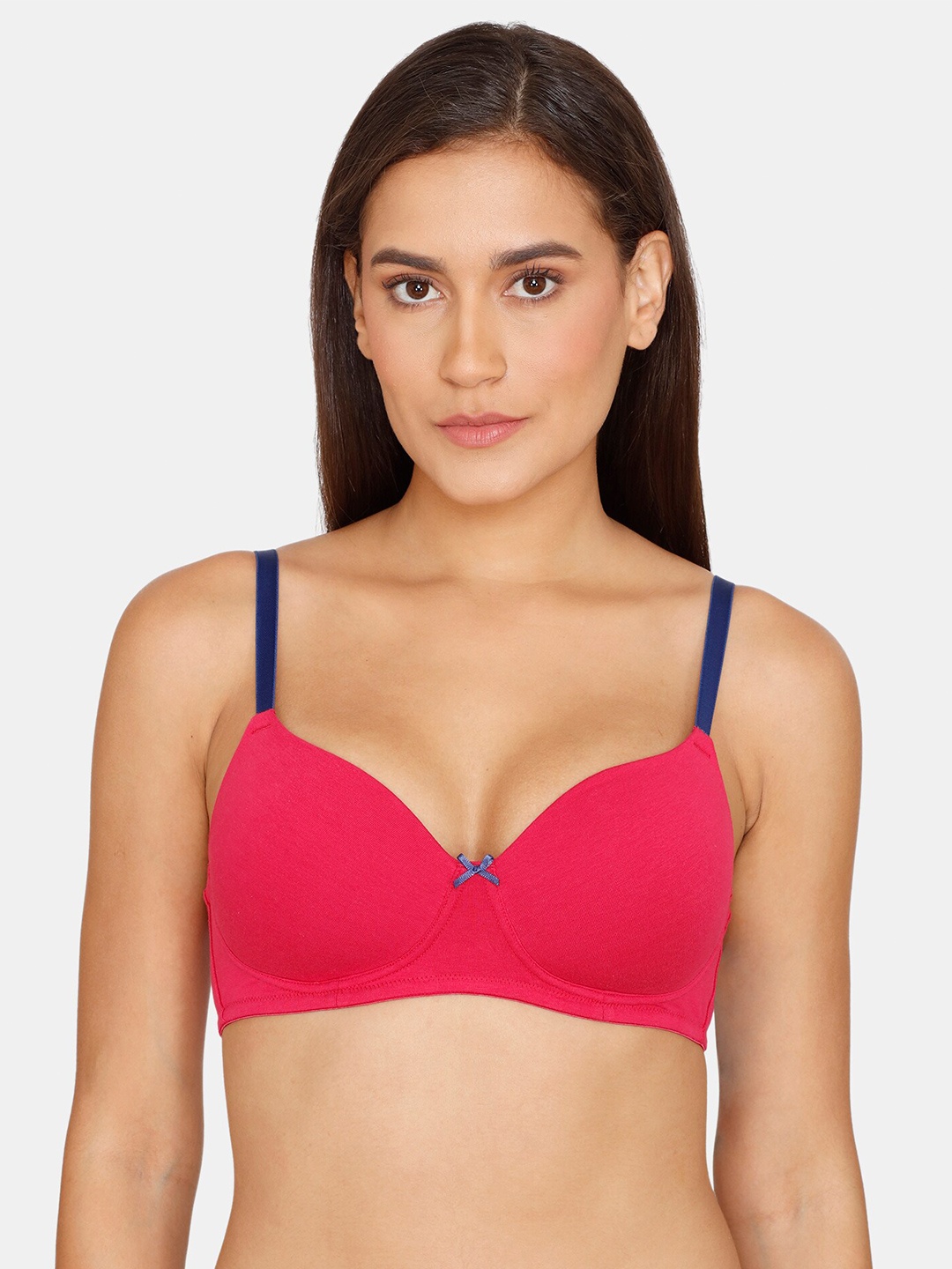 

Zivame Pink & Blue Bra Lightly Padded