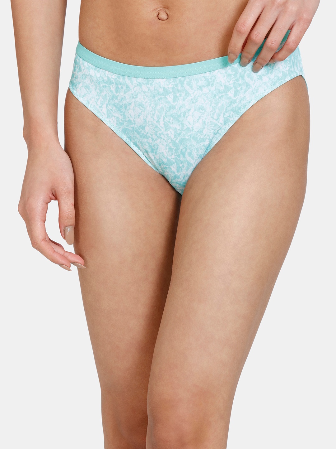 

Zivame Women Sea Green Printed Bikini Briefs - ZI2633FASHRGREN