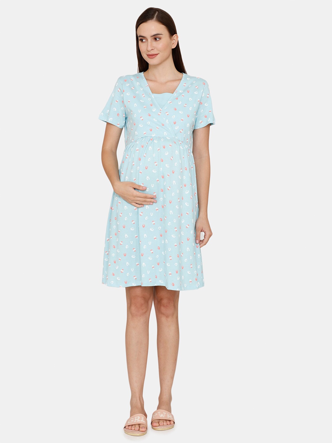 

Zivame Blue Printed Nightdress