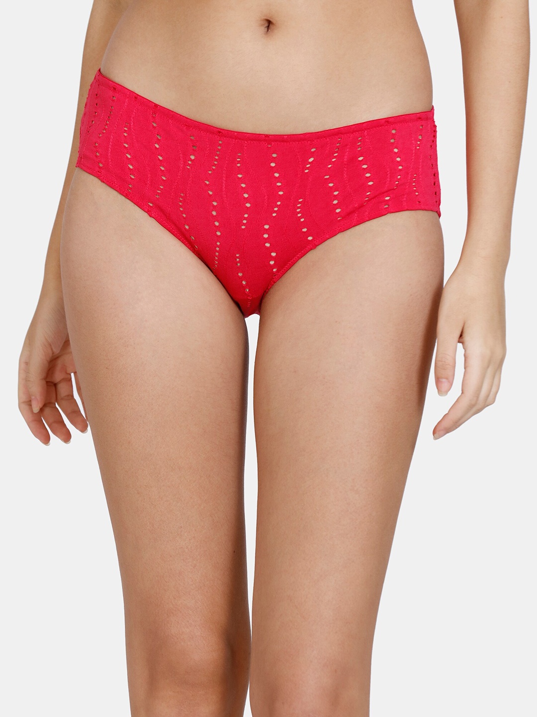 

Zivame Women Maroon Printed Hipster Briefs