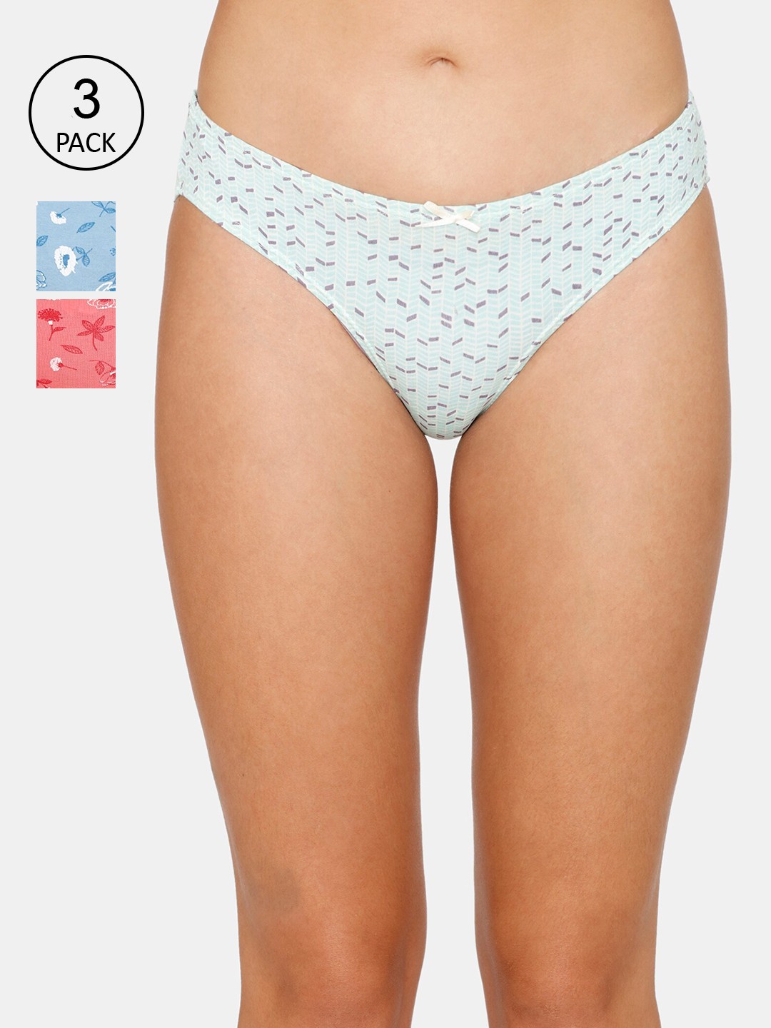

Zivame Women Pack Of 3 Assorted Bikini Briefs