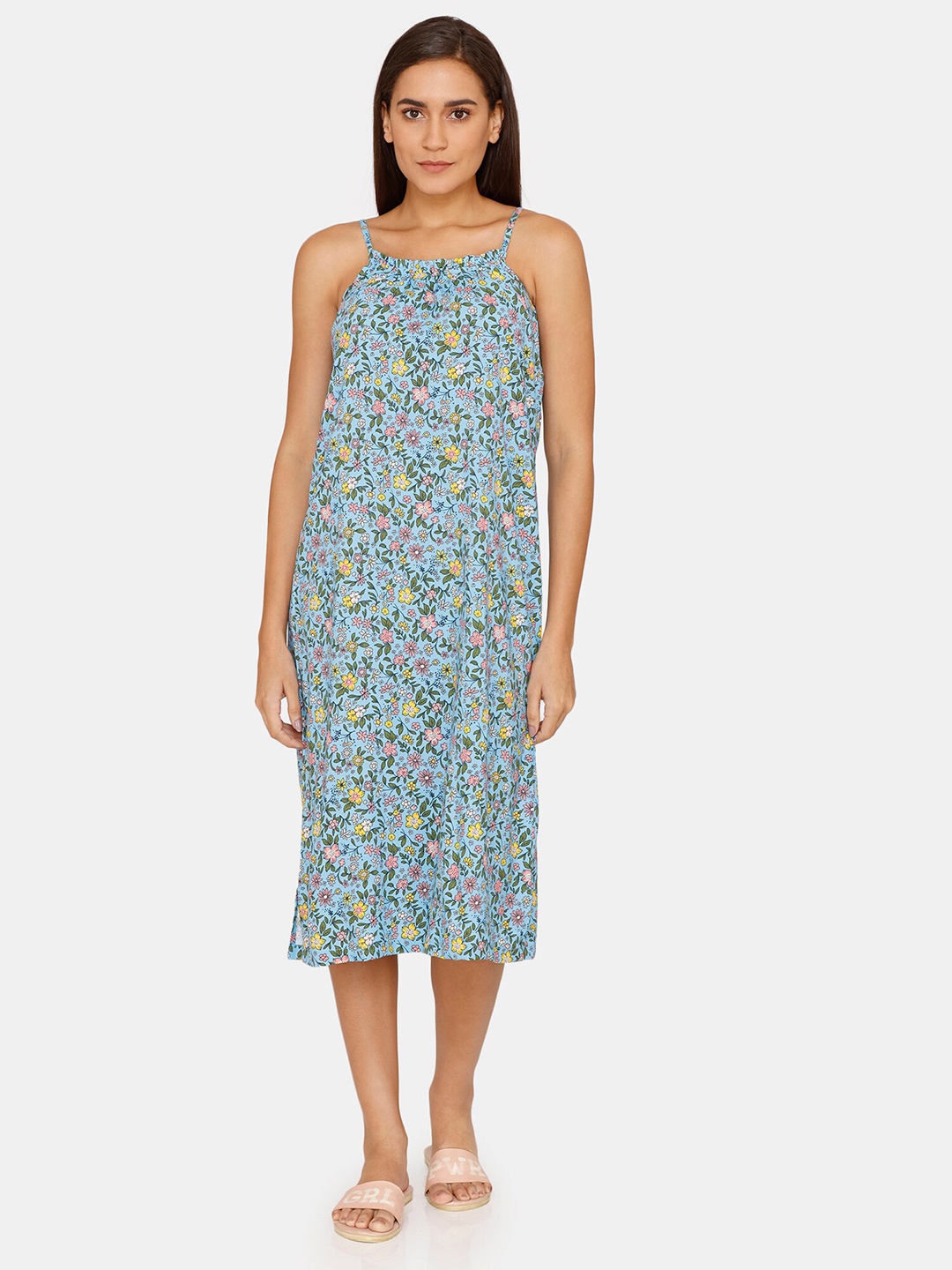 

Zivame Blue Printed Nightdress