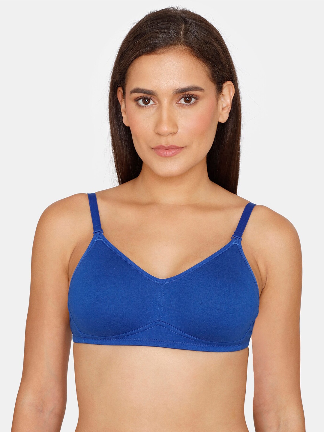 

Zivame Blue Solid Pure Cotton T-Shirt Bra