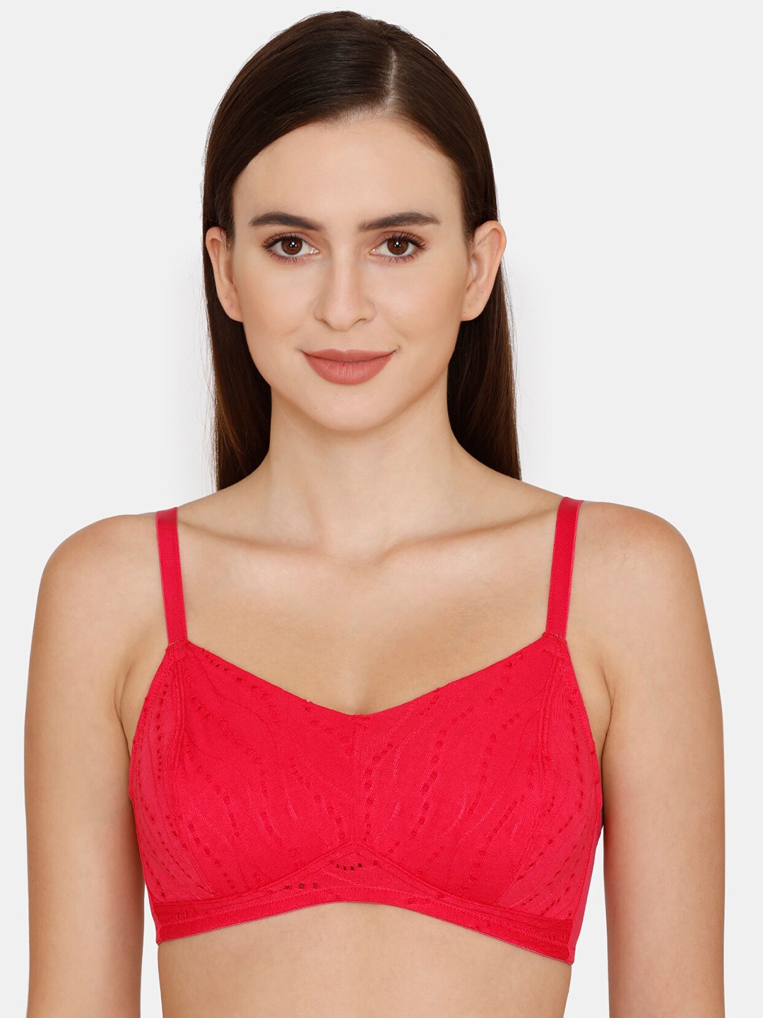 

Zivame Fuchsia Abstract Non Padded T-Shirt Bra