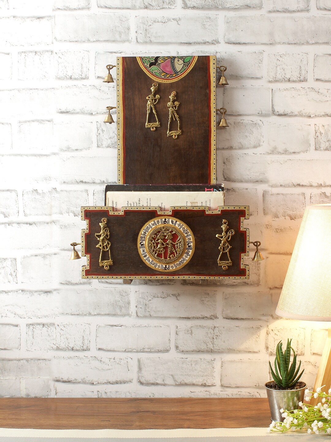 

Aapno Brown Rajasthan Wood & Metal Wall Art