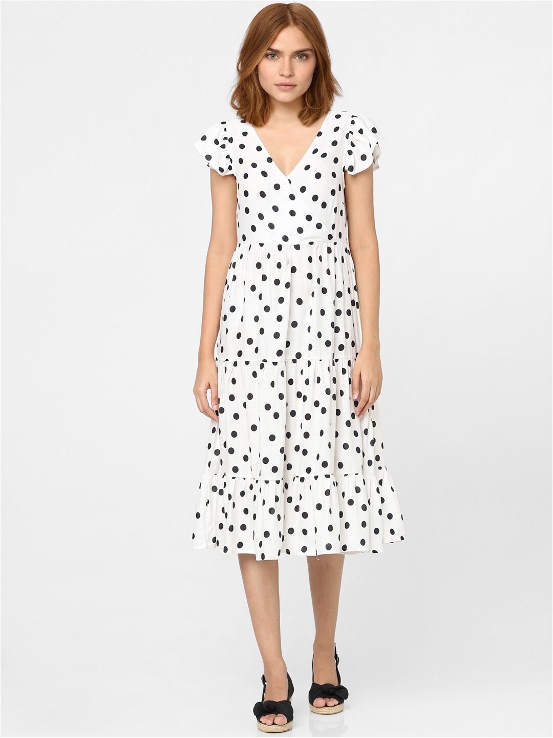 

Vero Moda White A-Line Midi Dress