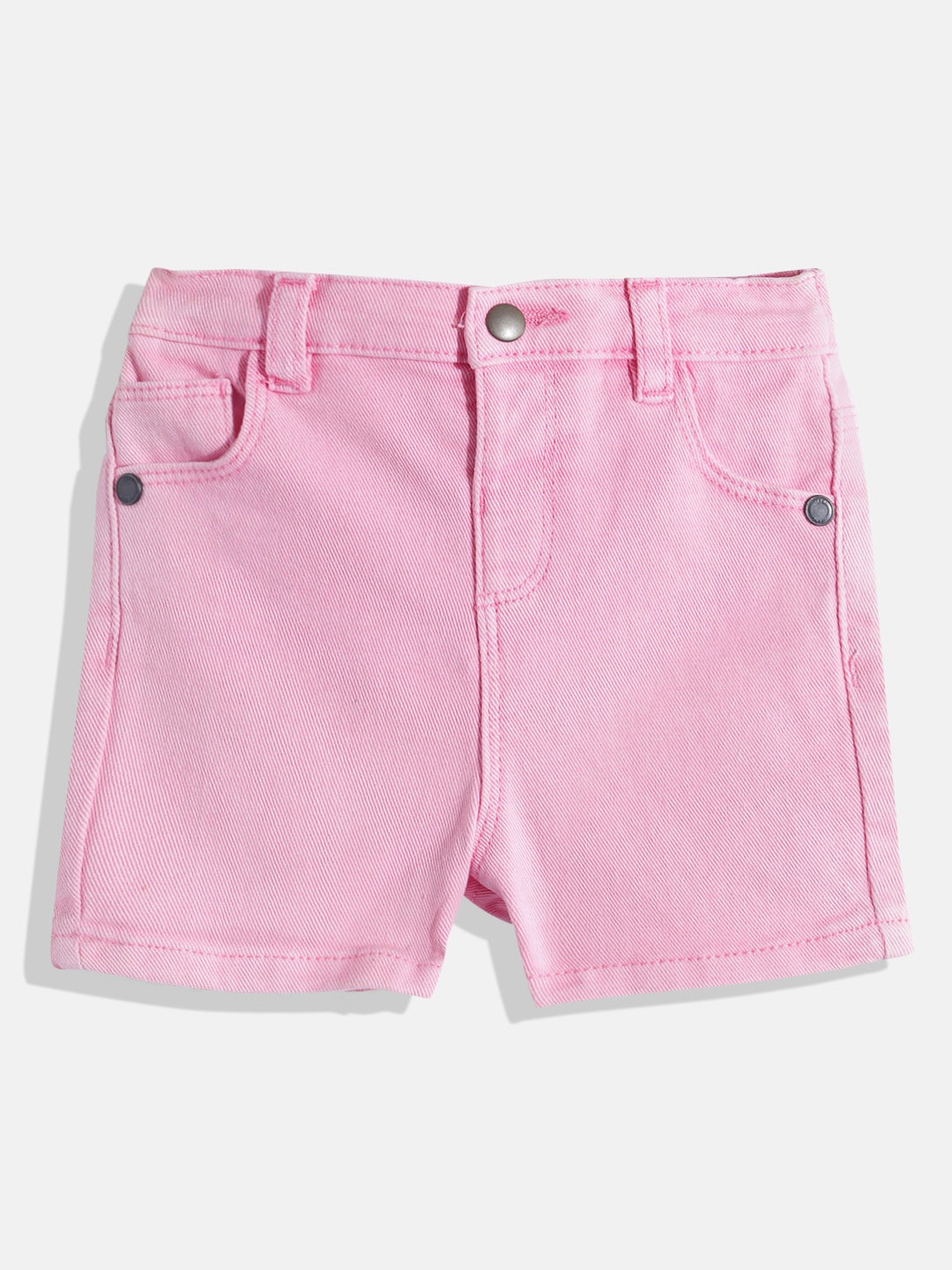 

Marks & Spencer Infant Kids Mid-Rise Denim Shorts, Pink