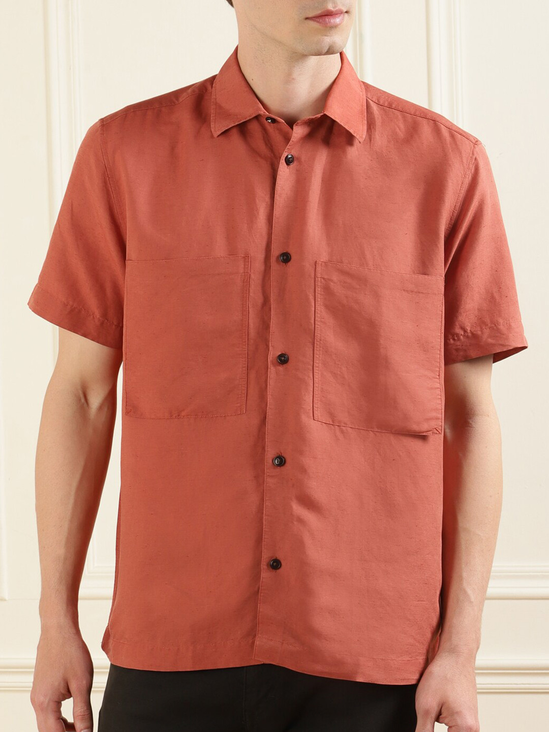 

Ted Baker Men Orange Slim Fit Casual Shirt
