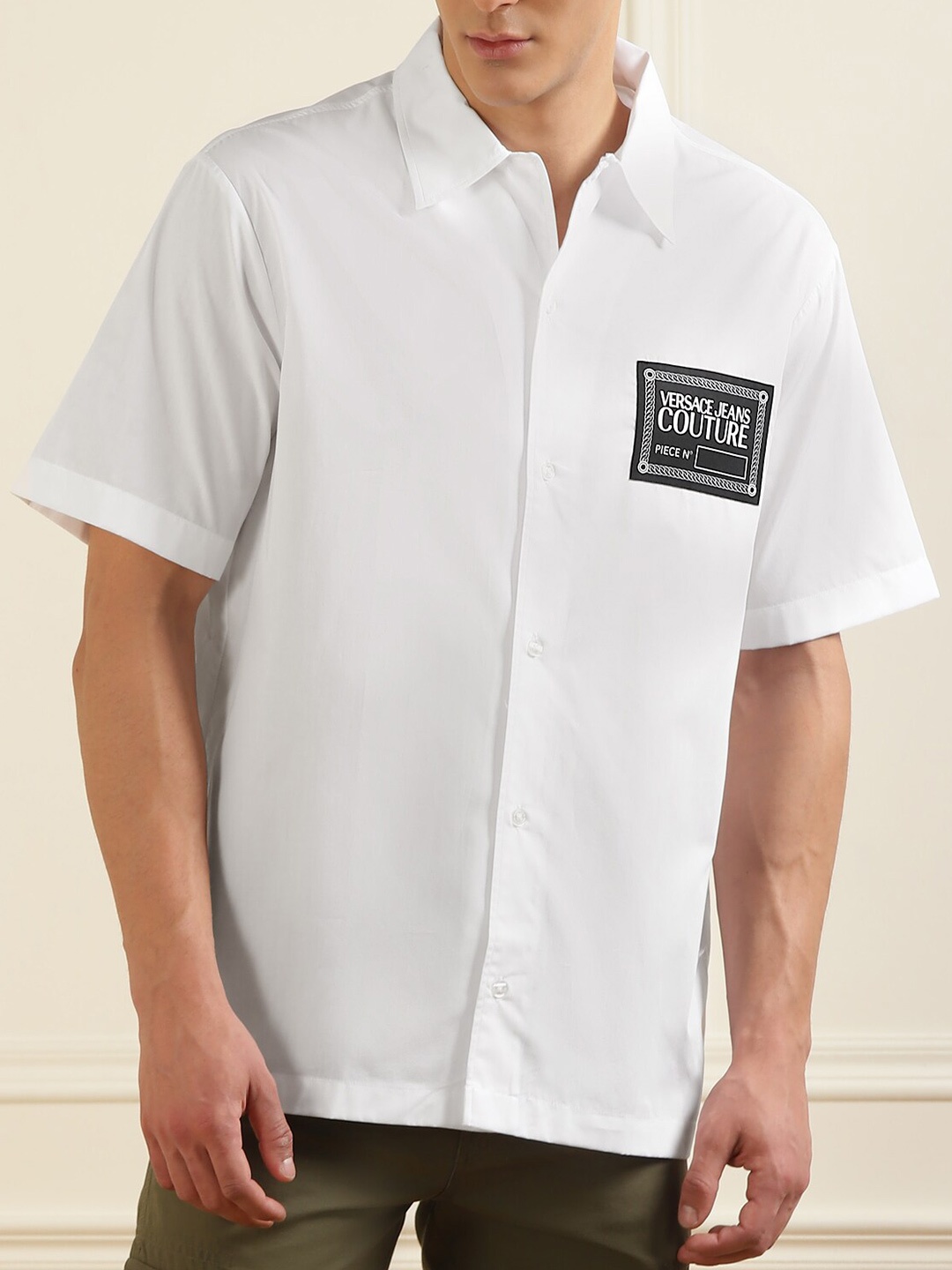 

Versace Jeans Couture Men White Casual Cotton Shirt