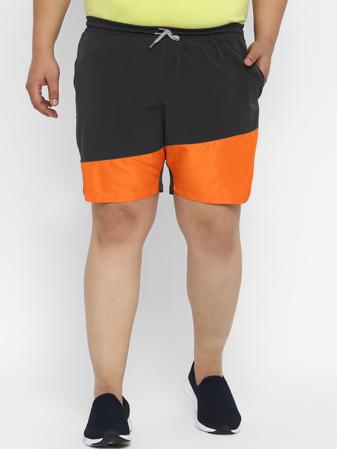 

Yuuki Men Plus Size Grey Training or Gym Shorts