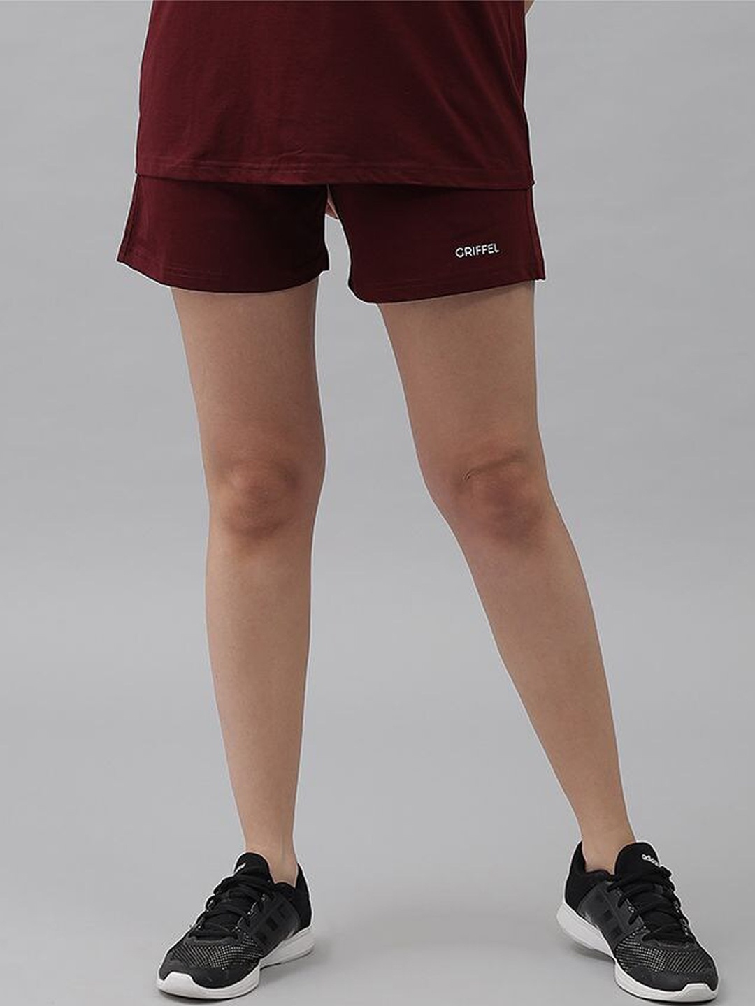 

GRIFFEL Women Maroon Loose Fit Sports Shorts