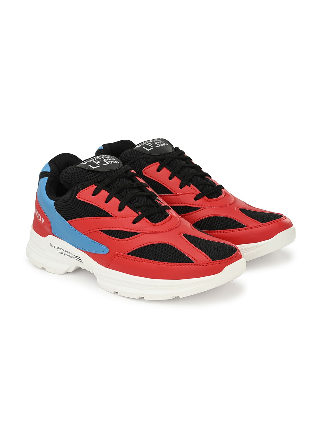 

Hundo P Men Red Colourblocked Sneakers