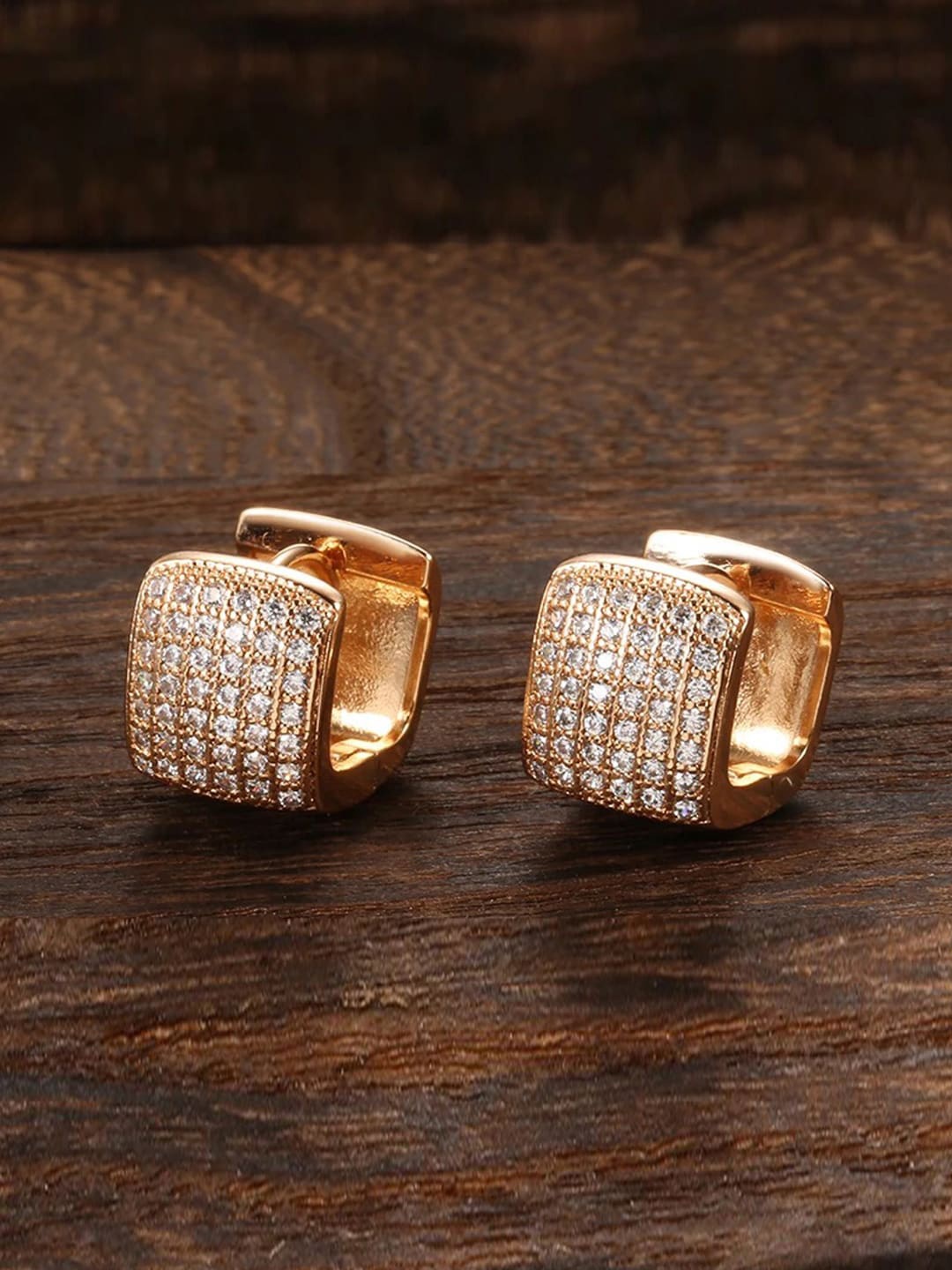 

Shining Diva Fashion 18k Rose Gold Plated Zircon Earrings