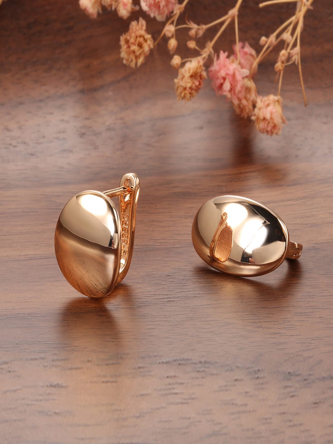 

Shining Diva Fashion 18k Rose Gold Plated Zircon Studs Earrings