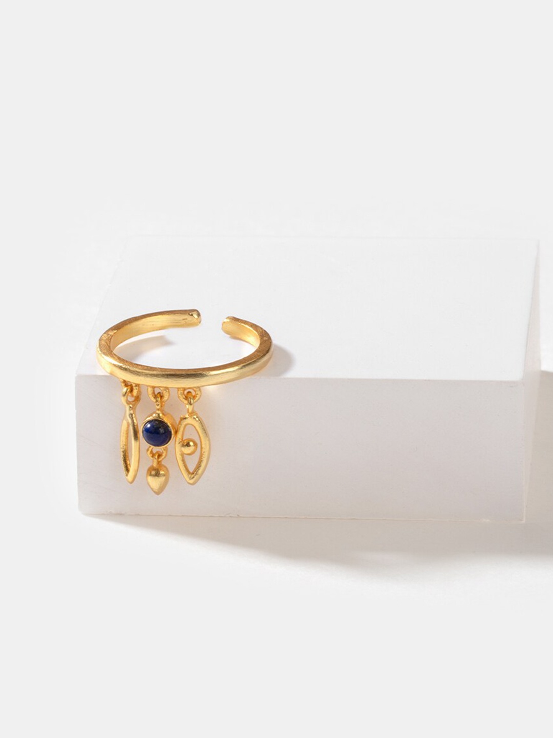 

SHAYA Gold-Toned Goodbye Haters Evil Eye Finger Ring