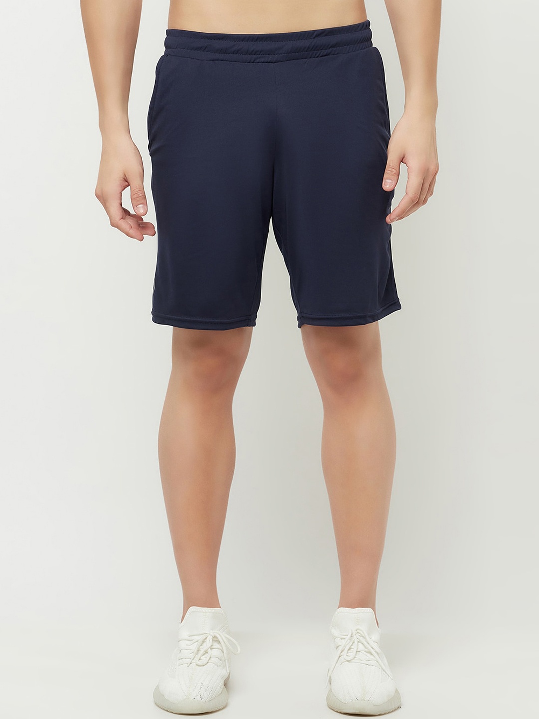 

Truerevo Men Navy Blue Low-Rise Running Sports Shorts