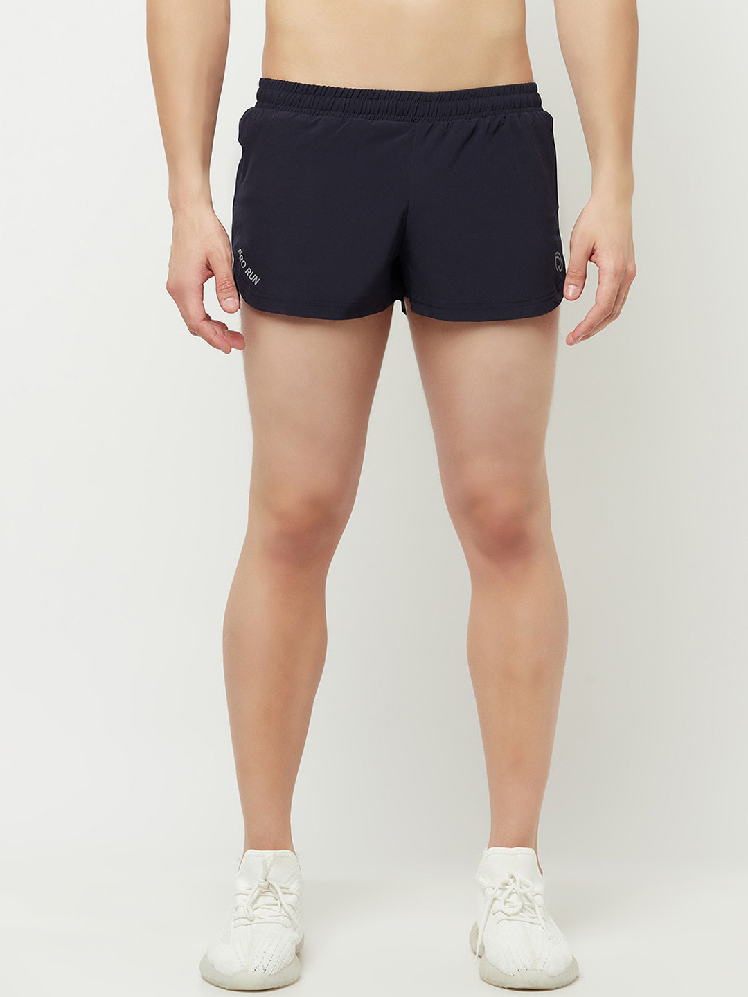 

Truerevo Men Navy Blue Low-Rise Running Shorts