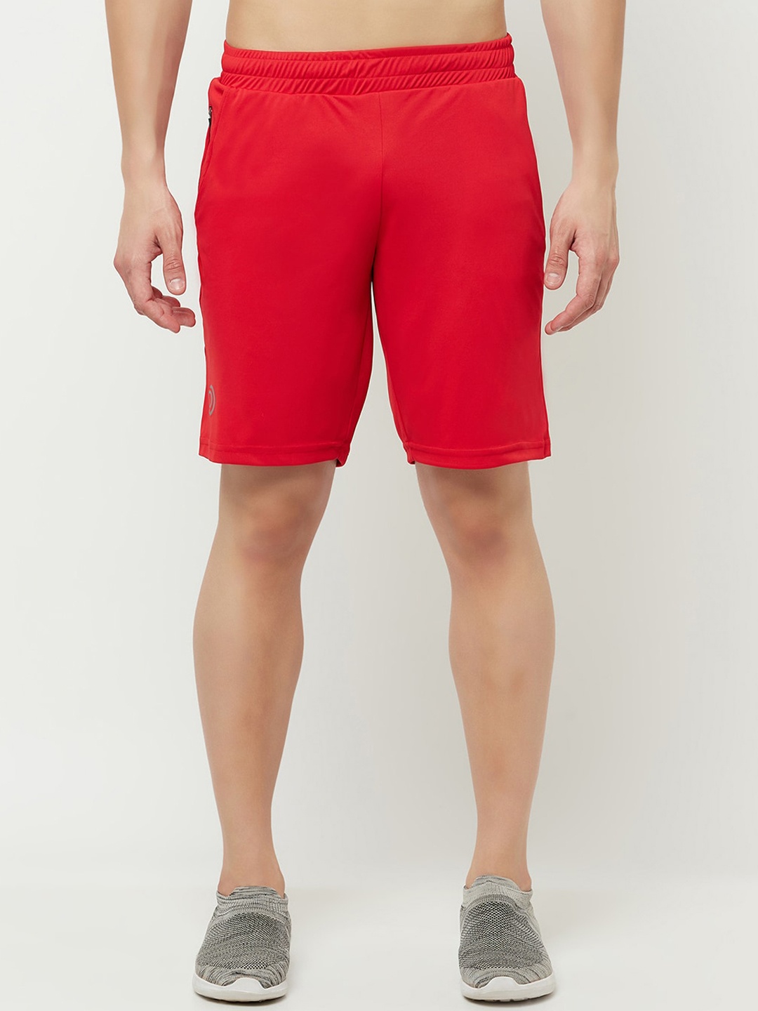 

Truerevo Men Red Solid Rapid Dry Running Sports Shorts