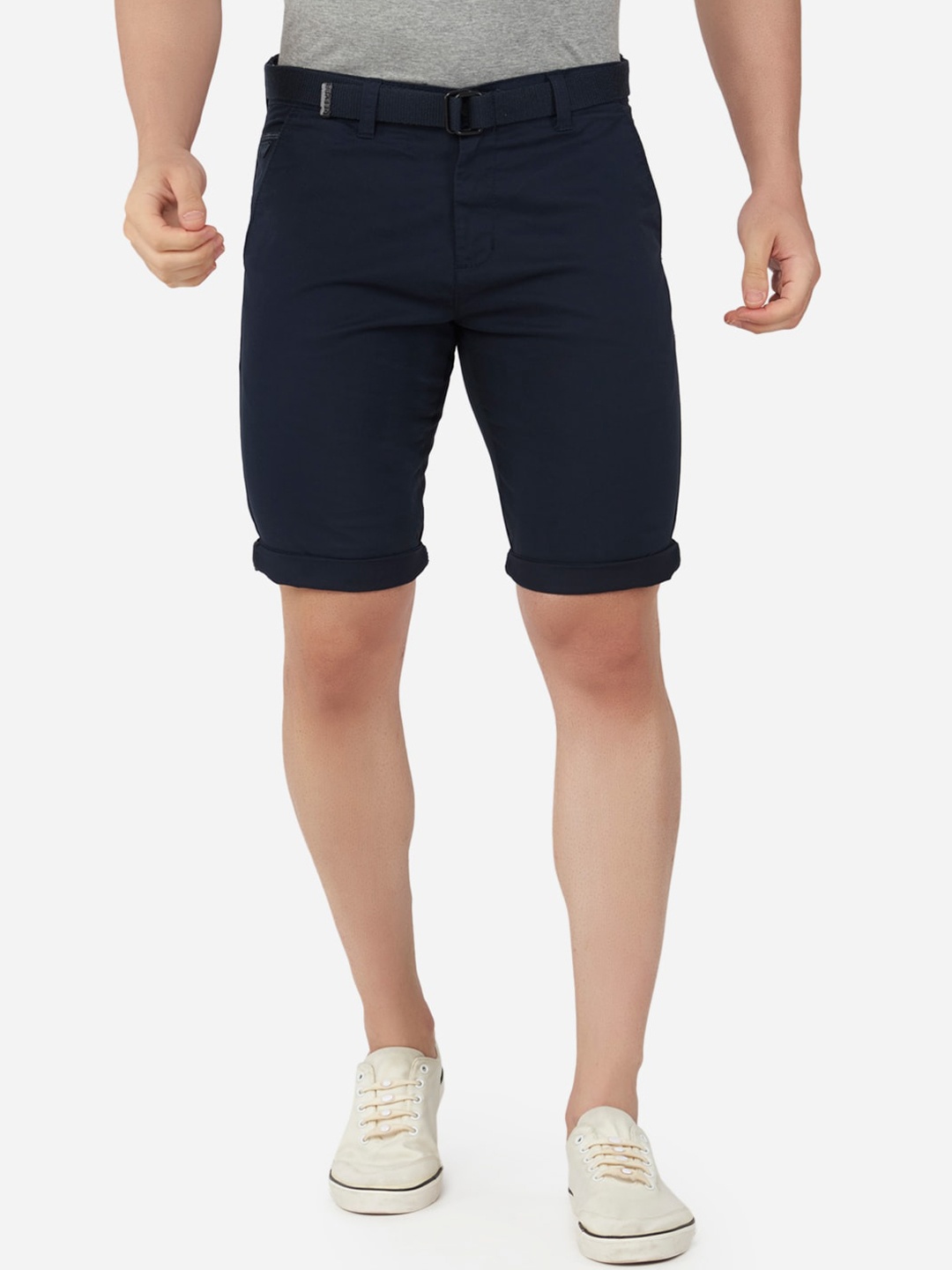 

beevee Men Navy Blue Outdoor Chino Shorts