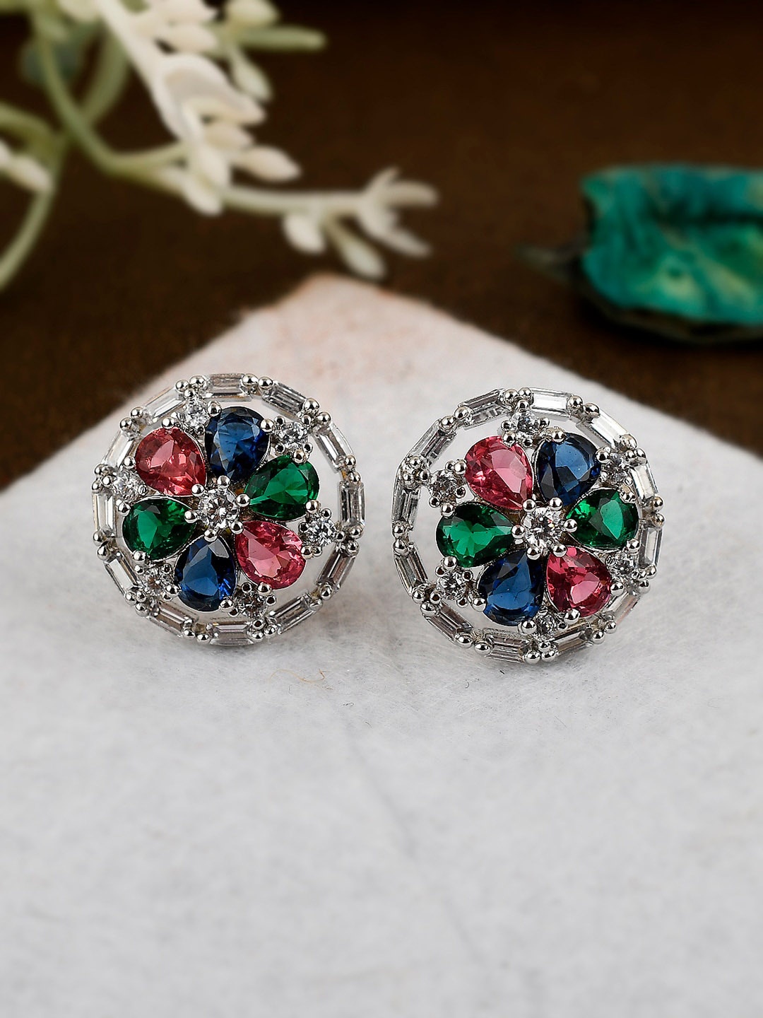 

Shoshaa Multicoloured Contemporary Studs Earrings, Multi