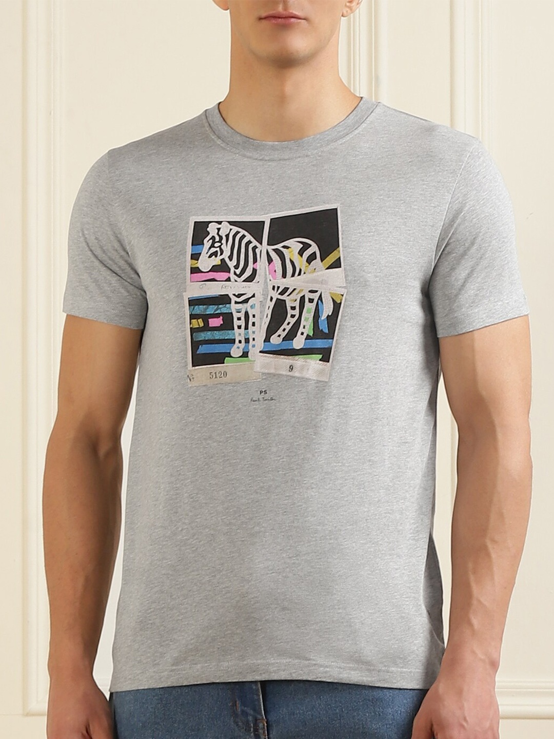 

PS By Paul Smith Men Grey Printed T-shirt