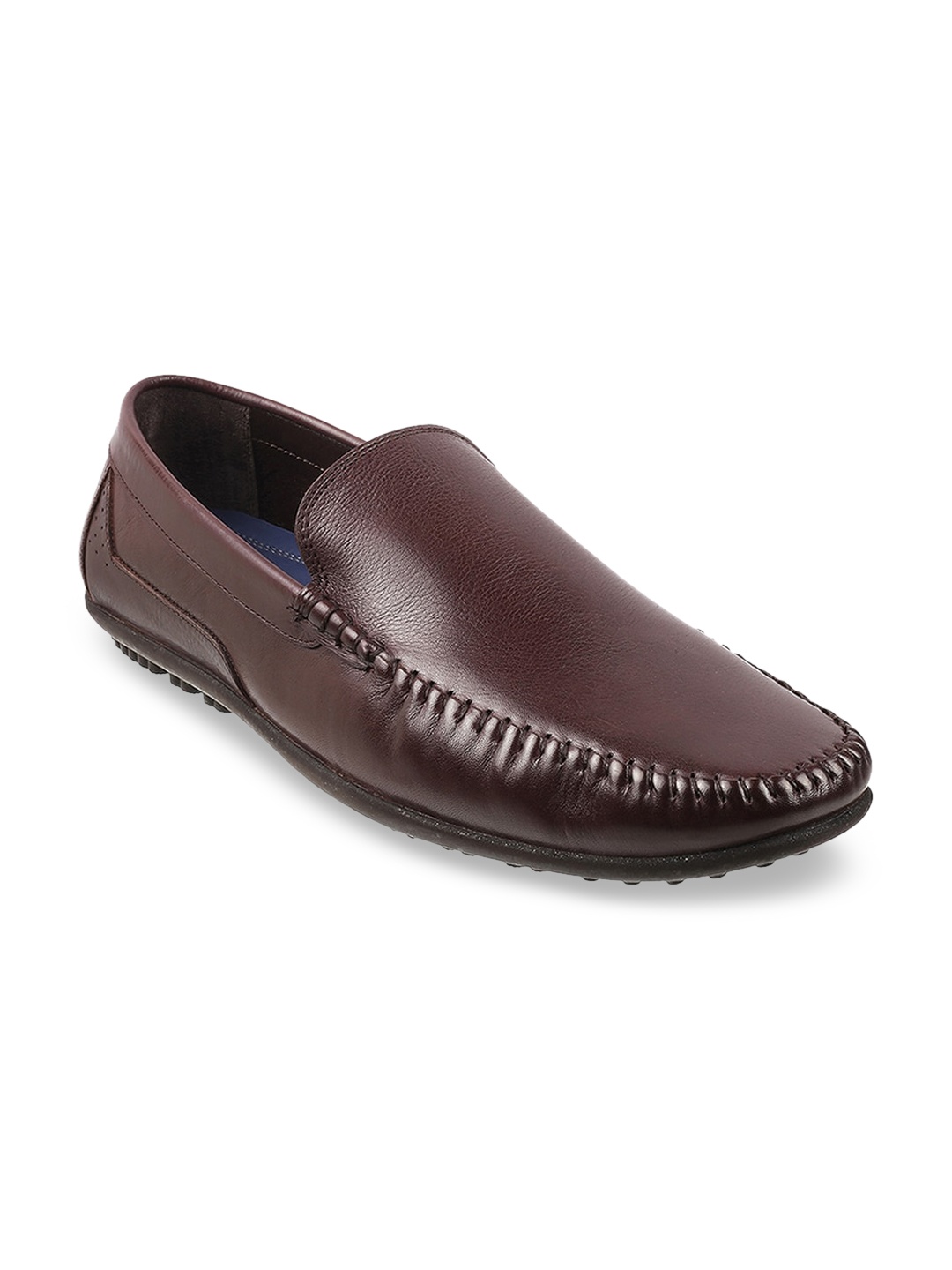 

Metro Men Maroon Leather Loafers