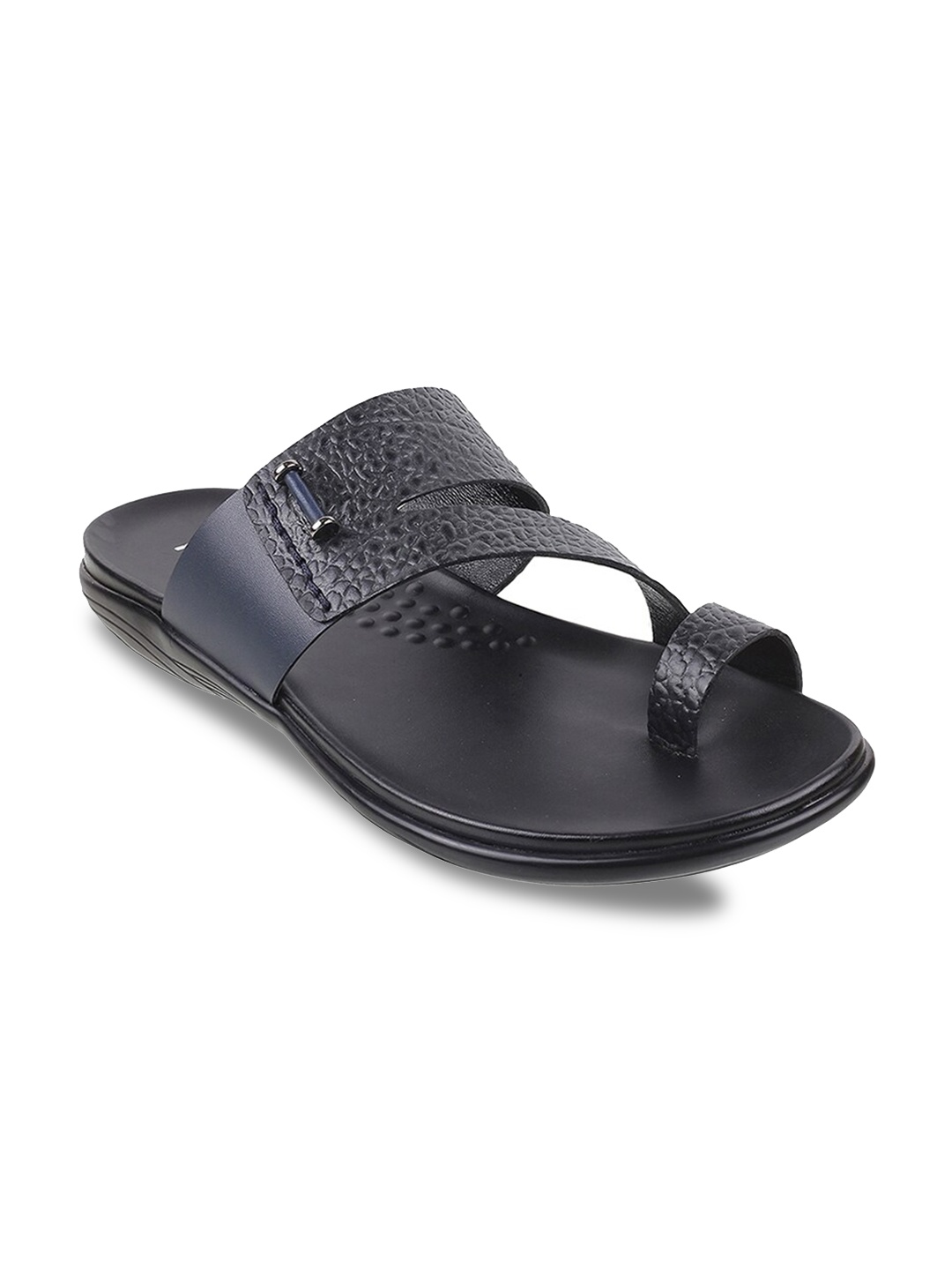 

Metro Men Blue Leather Comfort Sandals