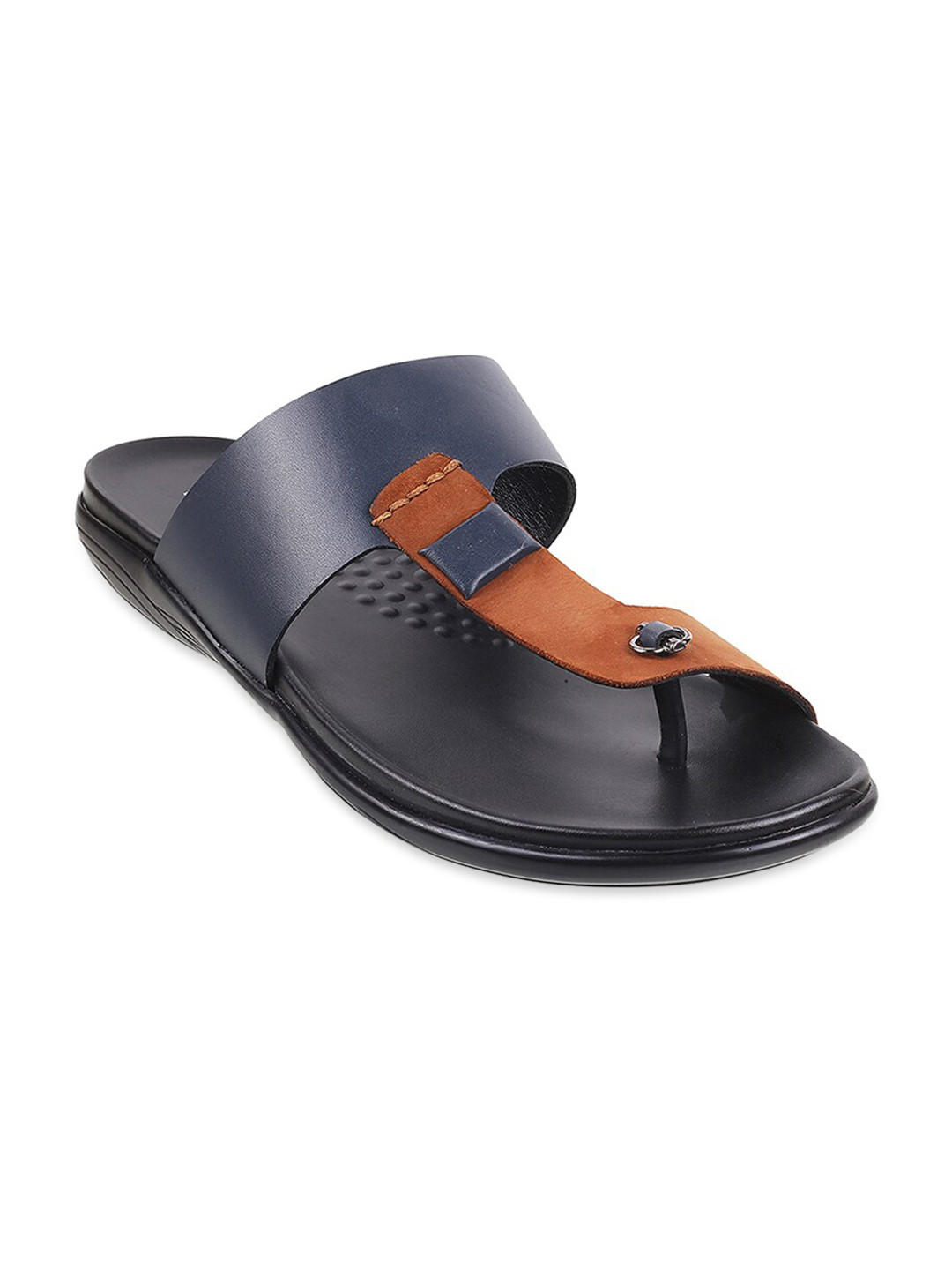 

Metro Men Blue & Tan Leather Comfort Sandals