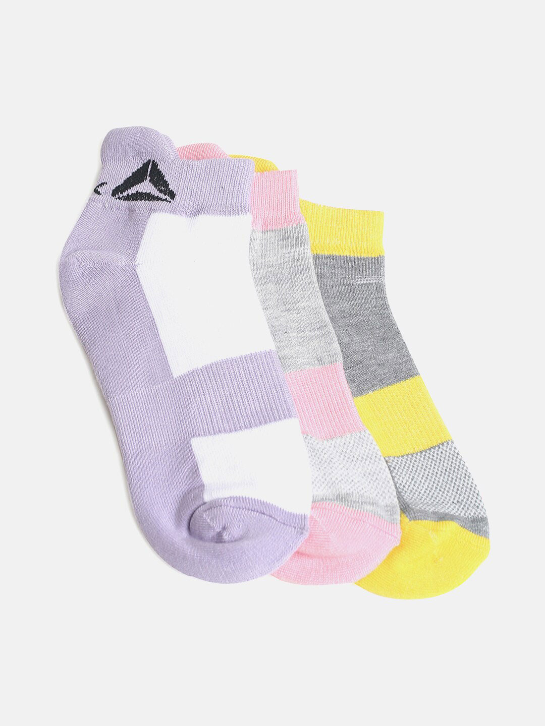 

Reebok Women Pack of 3 Printed Ankle Length Socks, Pink
