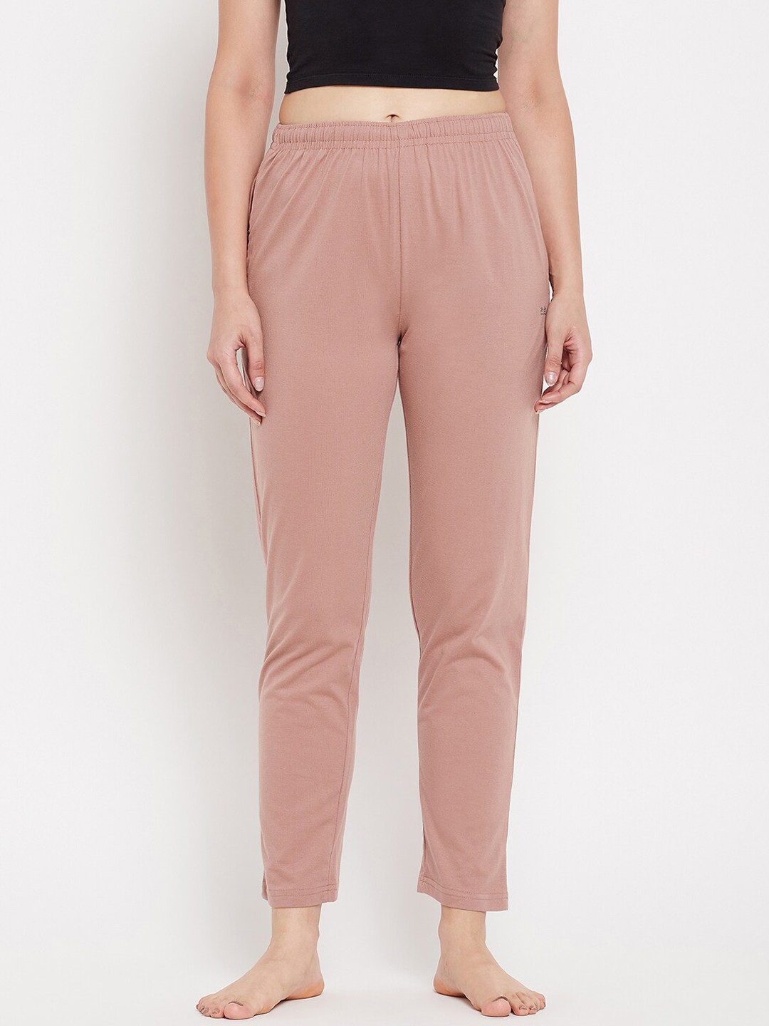 

Okane Women Pink Solid Cotton Lounge Pants