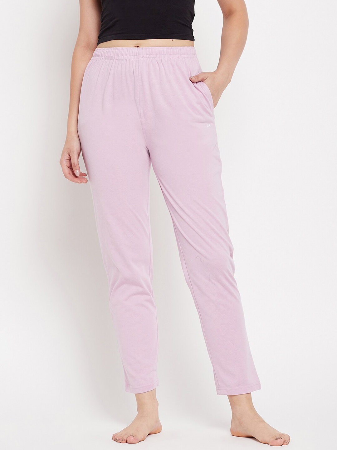 

Okane Women Mauve Solid Cotton Lounge Pant