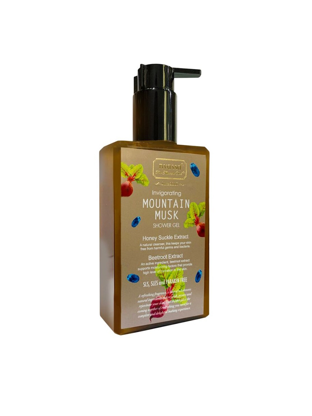 

Nyassa Invigorating Mountain Musk Shower Gel with Honey Suckle & Beetroot Extract - 215 ml, Brown