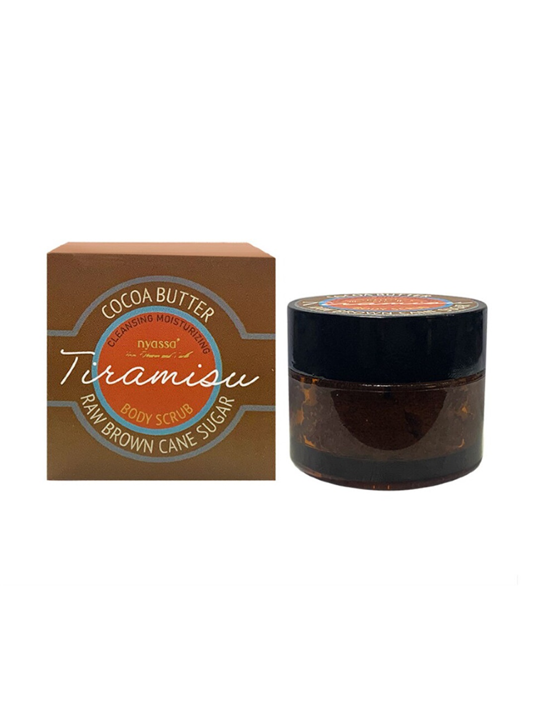 

Nyassa Tiramisu Cleansing Moisturizing Body Scrub with Cocoa Butter - 35 g, Coffee brown
