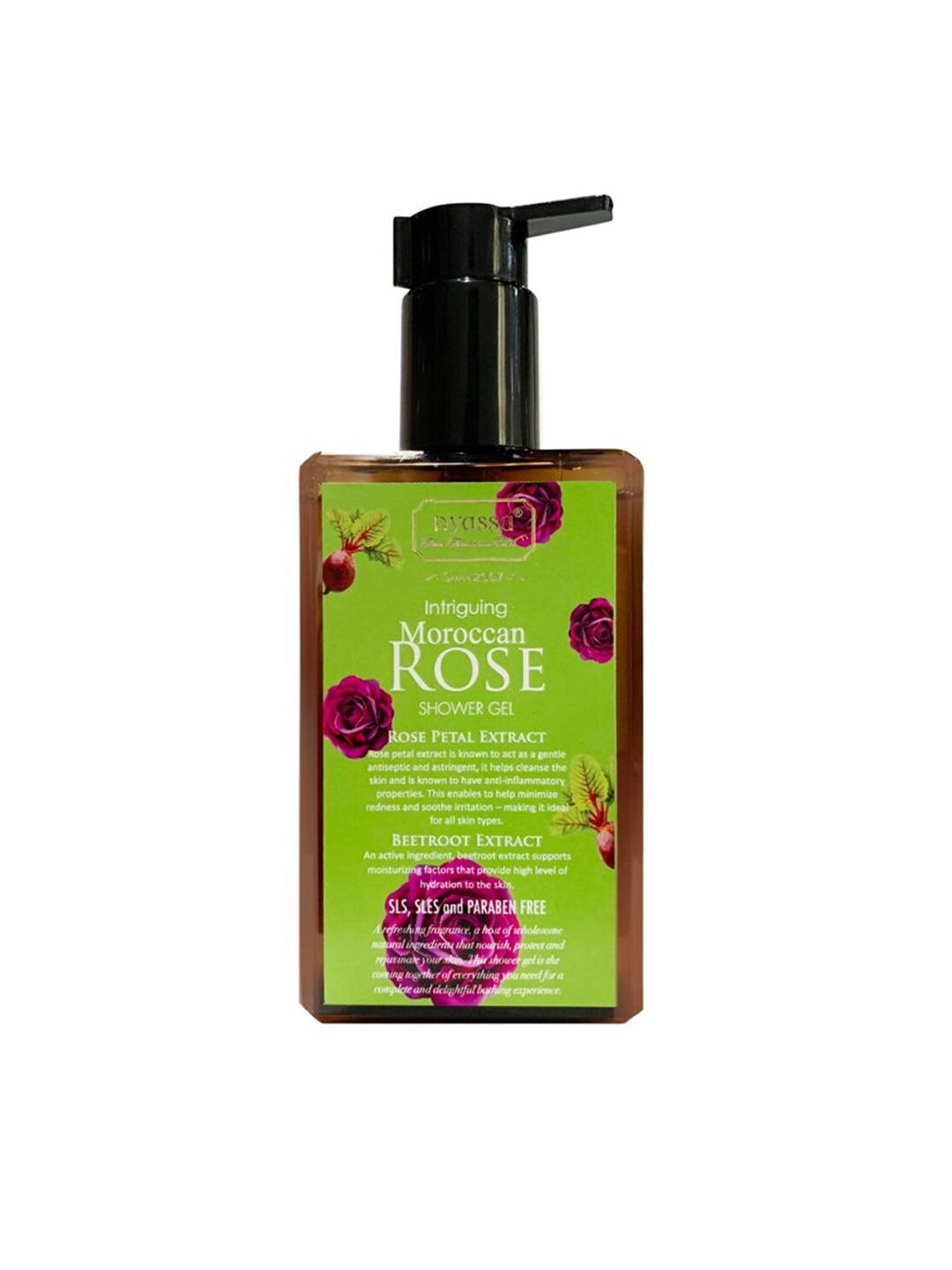

Nyassa Moroccan Rose Shower Gel With Rose Petal & Beet Root Extract Natural Cleanser 215ml, Peach