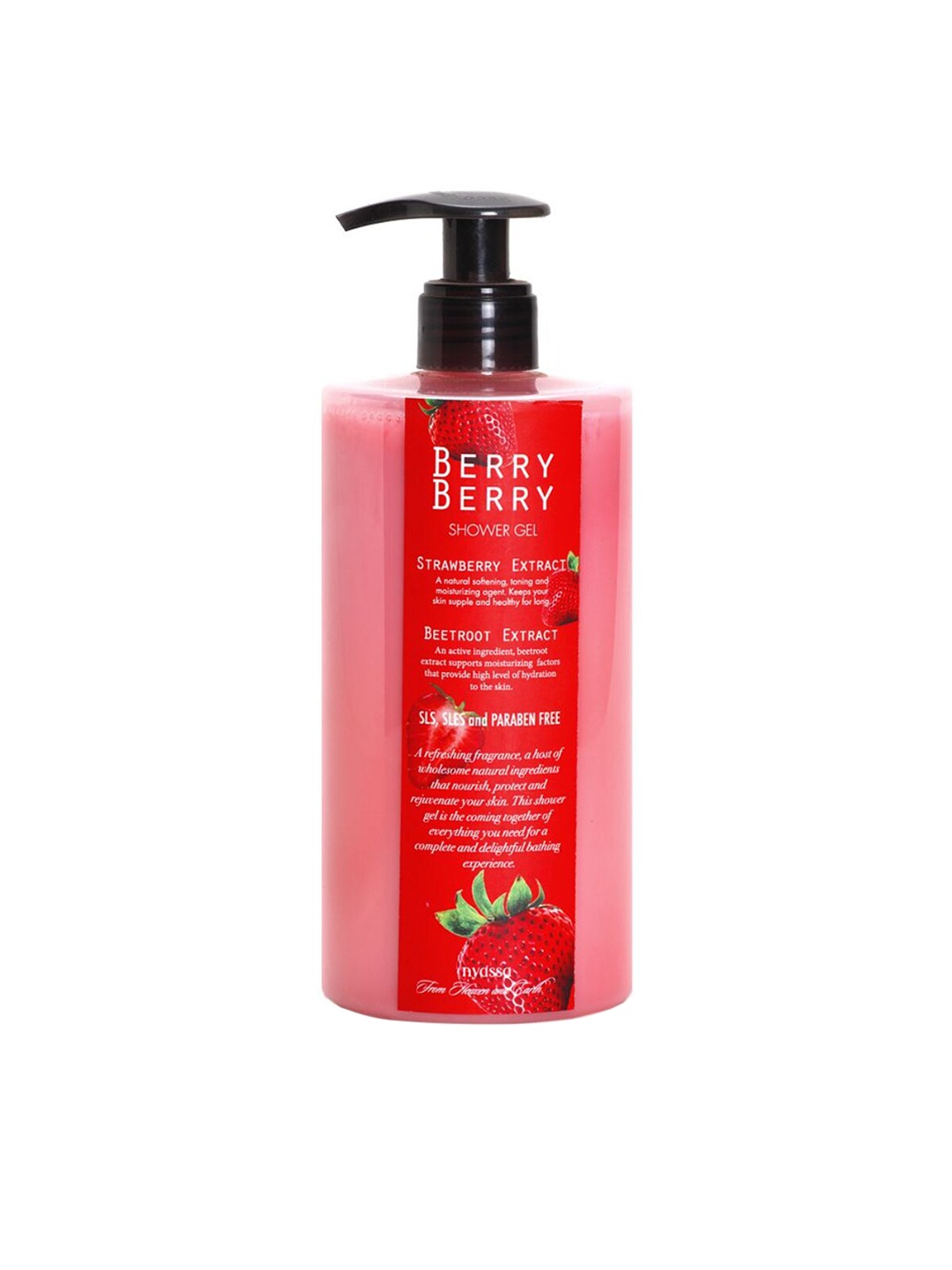 

Nyassa Berry Berry Shower Gel With Strawberry & Beetroot Extract - 500 ml, Red