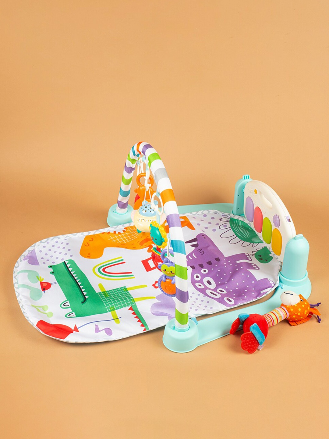 

Baby Moo Multicoloured Rainbow & Dinosaur Piano Activity Gym, Multi