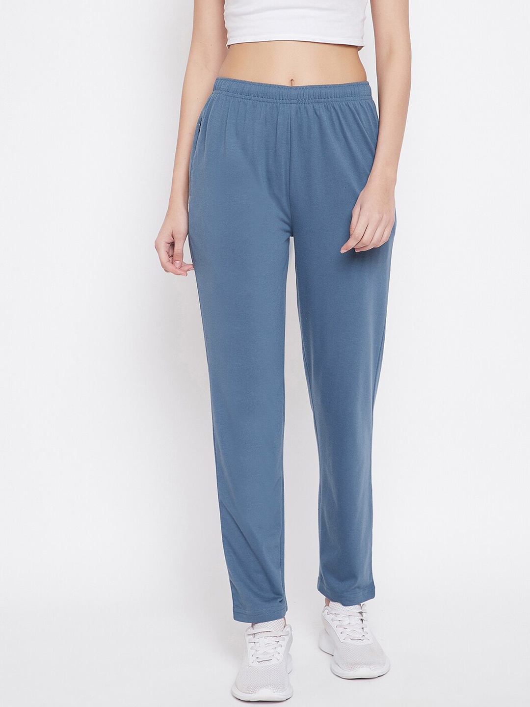 

Okane Women Blue Solid Cotton Lounge Pants