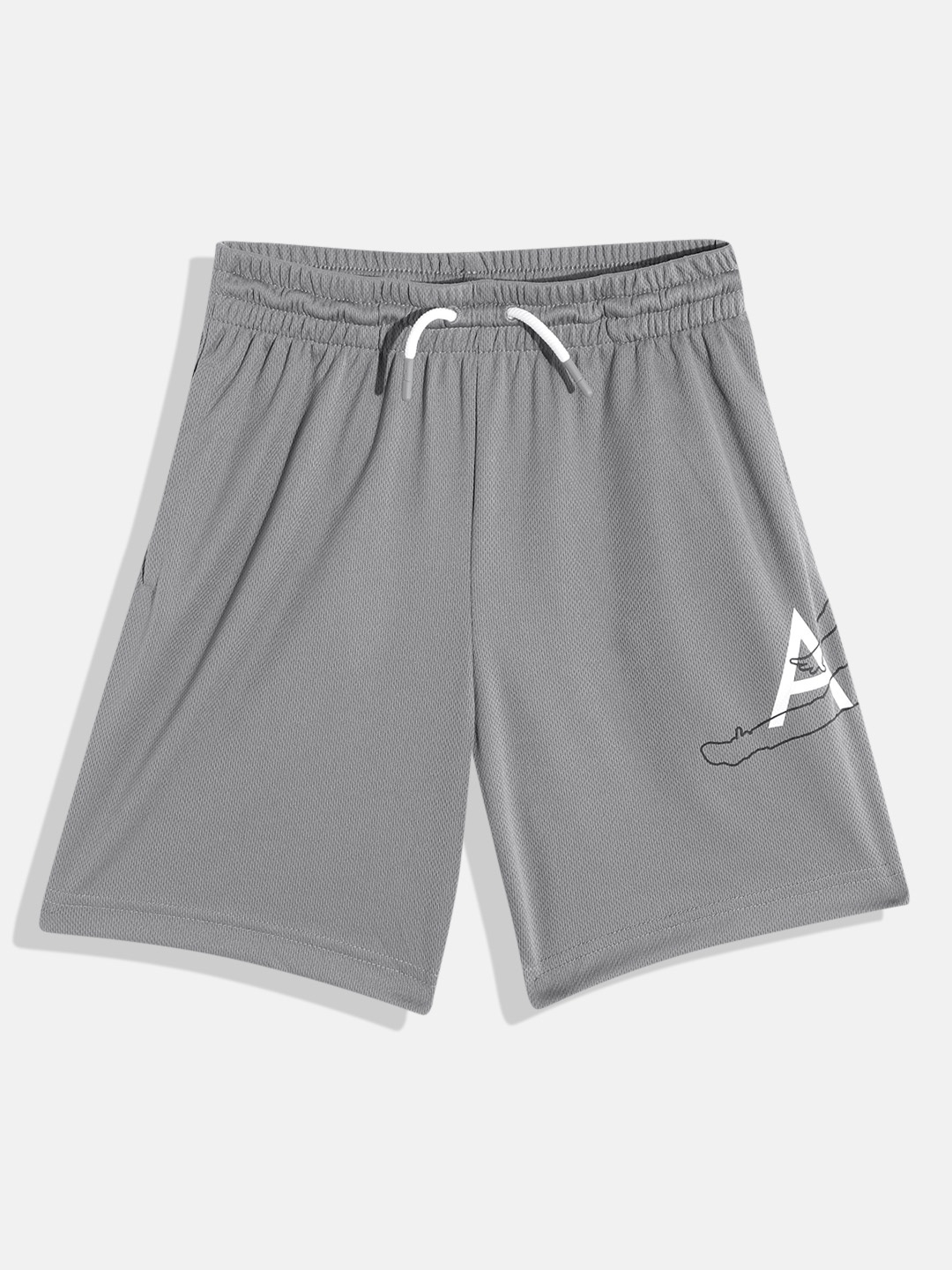 

Jordan Boys Grey Typography Printed Shorts
