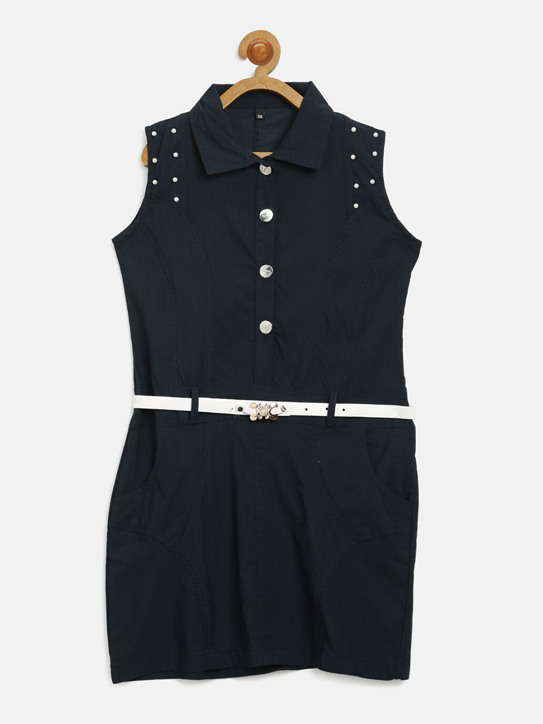 

V2 Value & Variety Girls Blue Shirt Dress