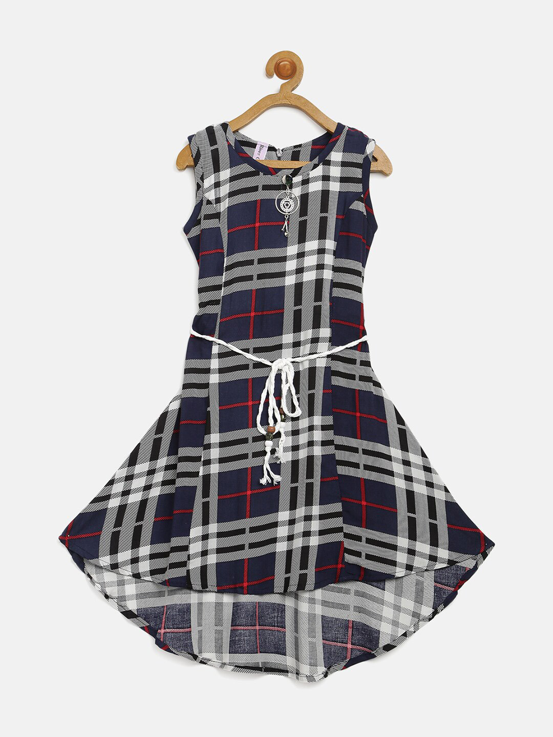 

V2 Value & Variety Blue & Red Checked Dress