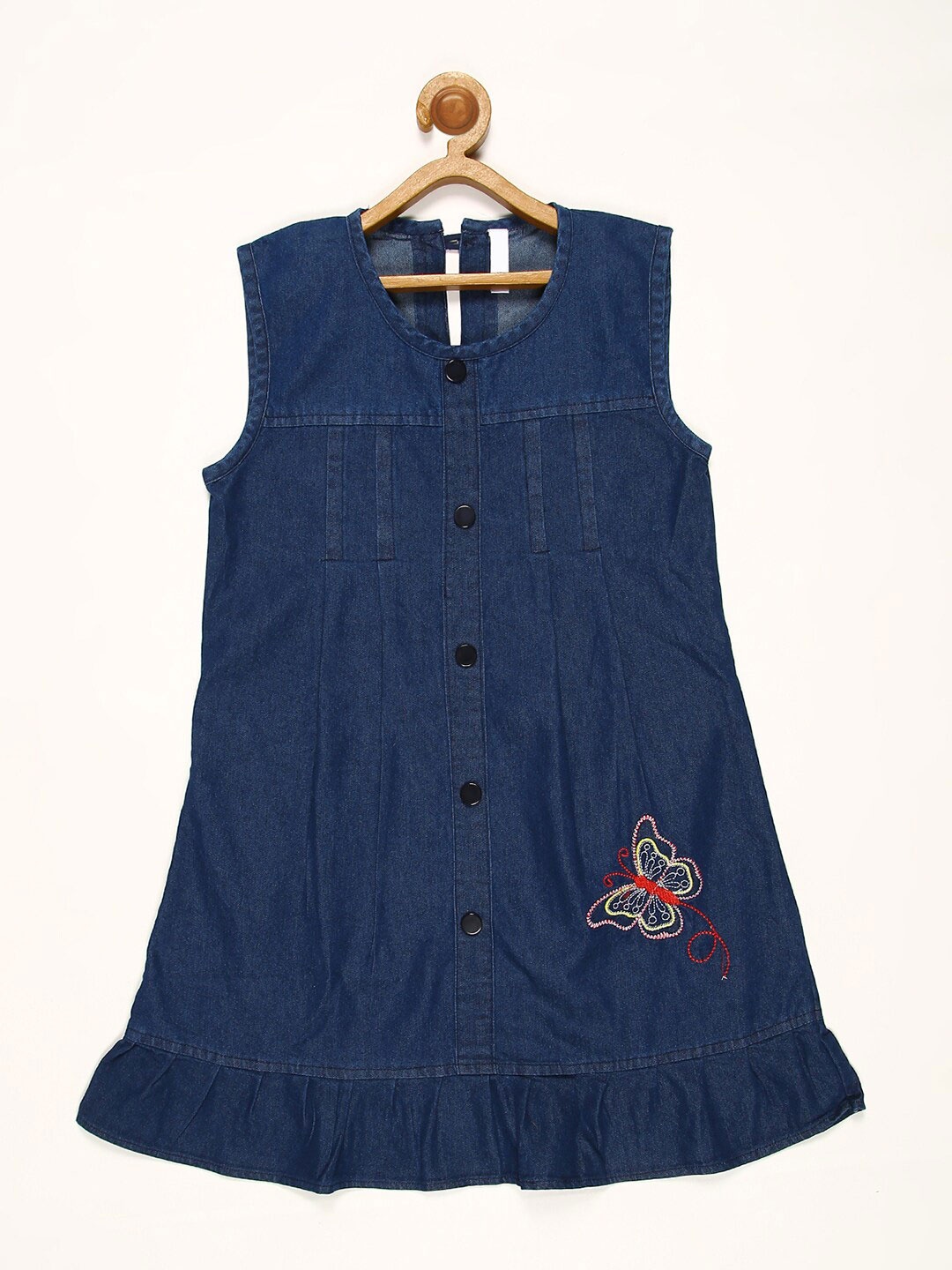 

V2 Value & Variety Girls Blue Denim A-Line Dress