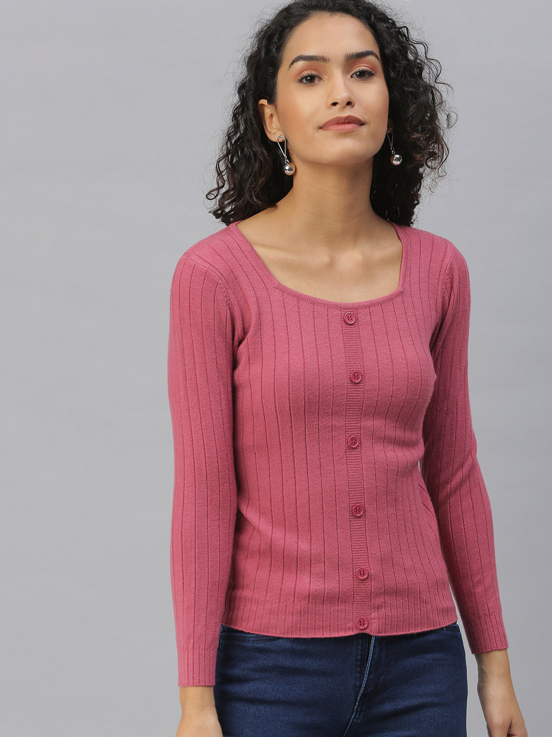 

SHOWOFF Mauve Striped Top