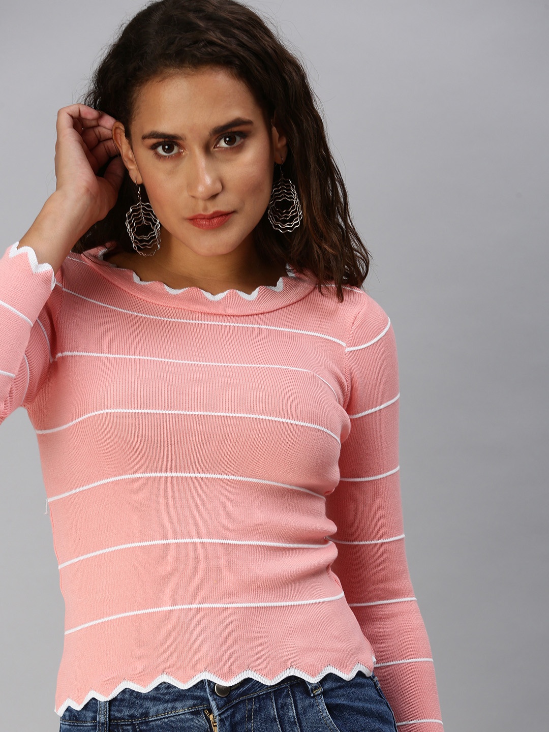 

SHOWOFF Pink Striped Top