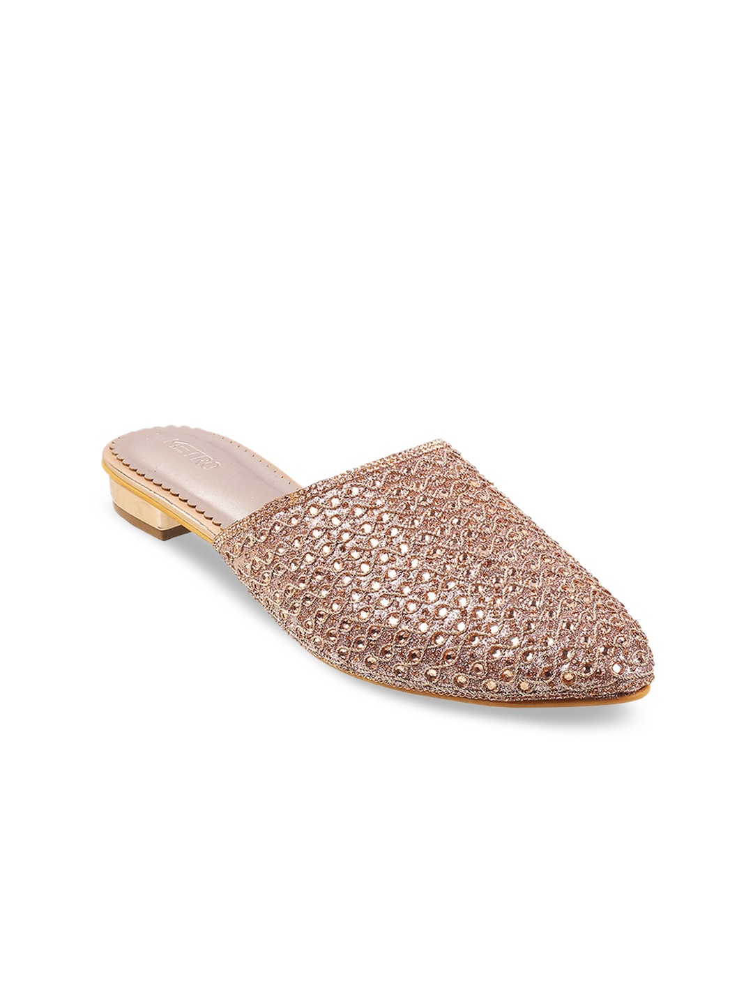 

Metro Women Pink Embellished Block Mules