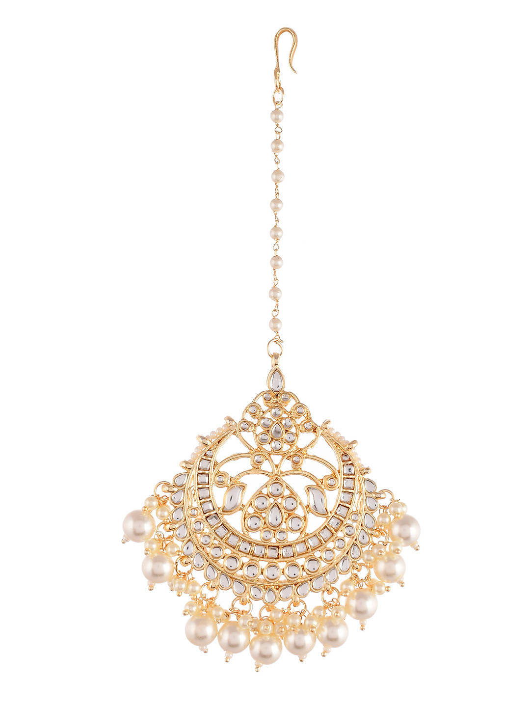 

Shoshaa Women Gold-Plated Kundan-Studded Maangtikka
