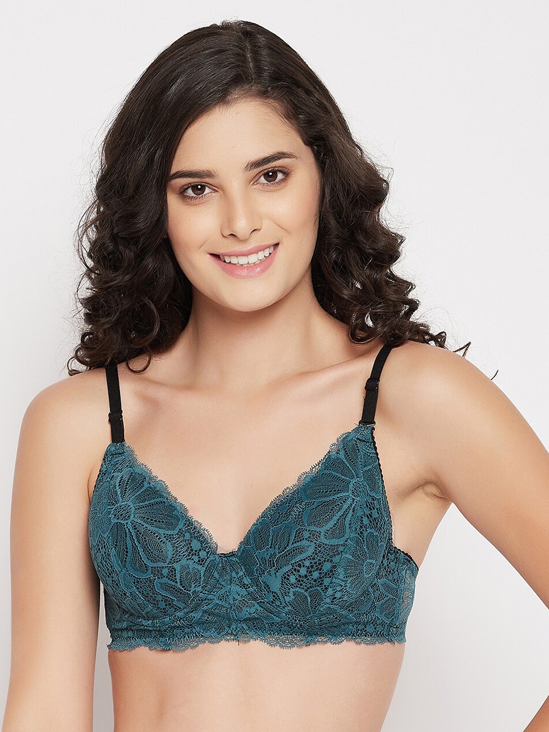 

Clovia Teal Underwired Heavily Padded Bra