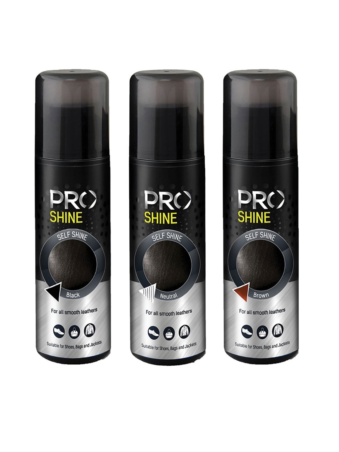 

PRO Set of 3 Liquid Shoe Care 75ml Each, Na