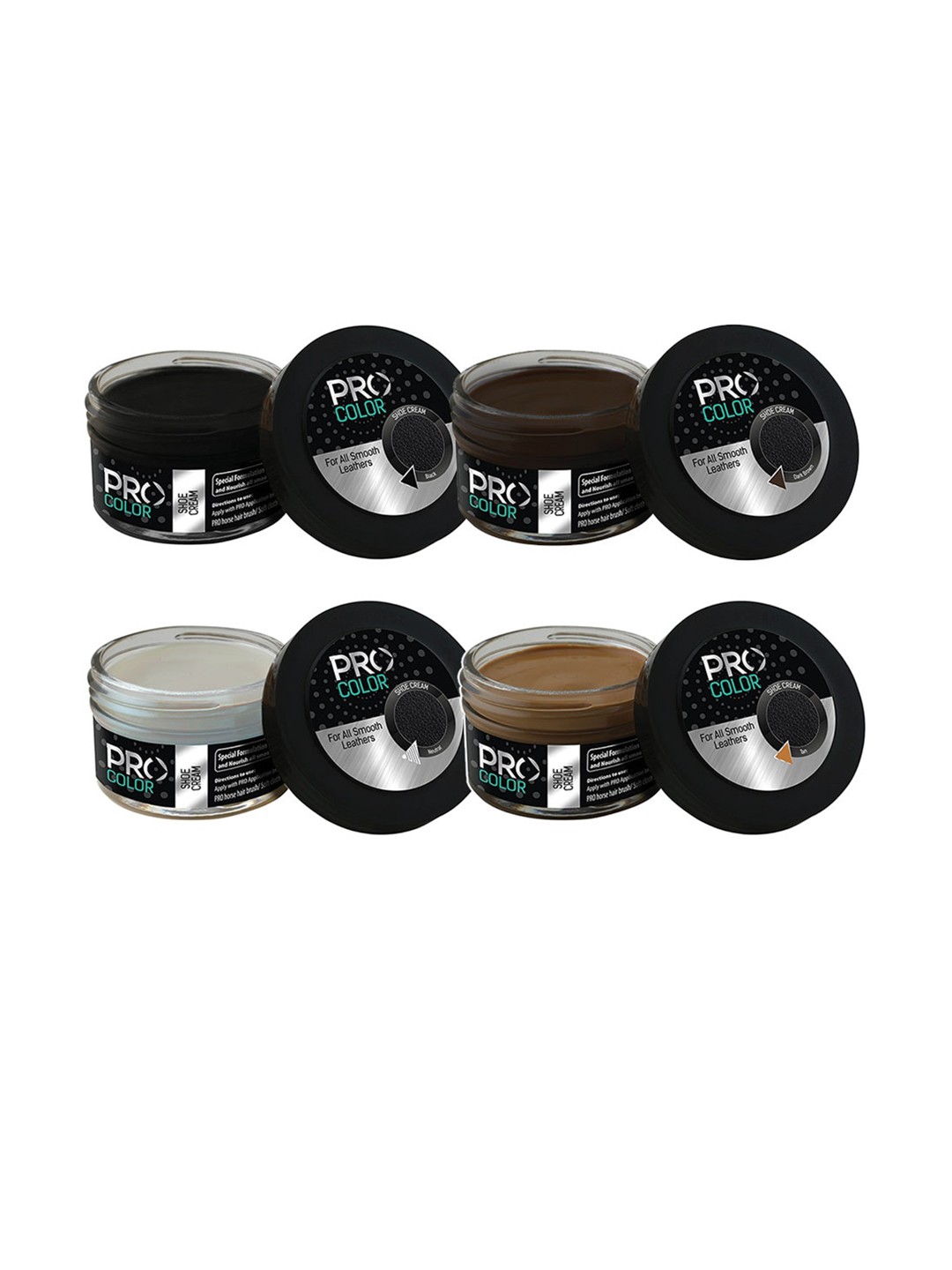 

PRO Pack Of 4 Shoe Creams, Multi