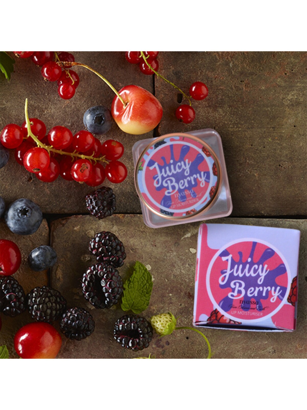 

Nyassa Juicy Berry Natural Moisturizing Lip Balm - 10g, Purple