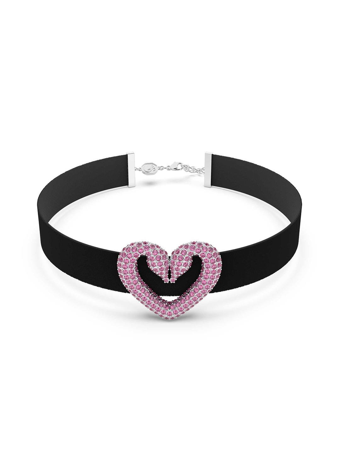 

SWAROVSKI Black & Pink Rhodium-Plated Necklace